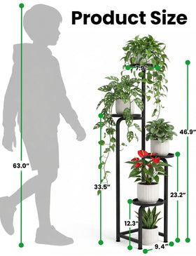 TOSKING staggered-design plant display optimizes sunlight and airflow.