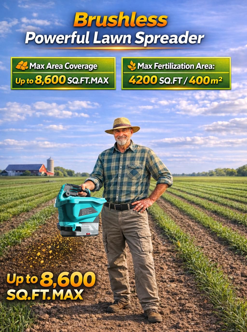 TOSOENPHY 21V suitable for year-round tasks like salt