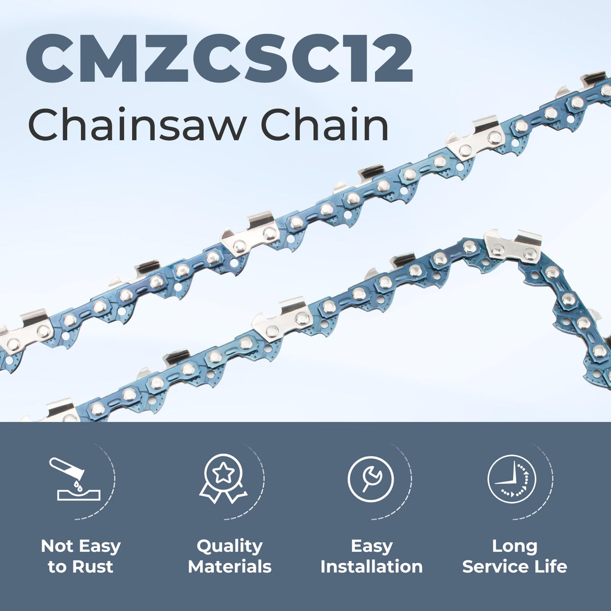 TOSRWGLL 3/8 LP pitch chain enhances consistent engagement and efficient cutting.