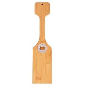 Totally Bamboo grill scraper with bottle opener cleans grills safely after grilling