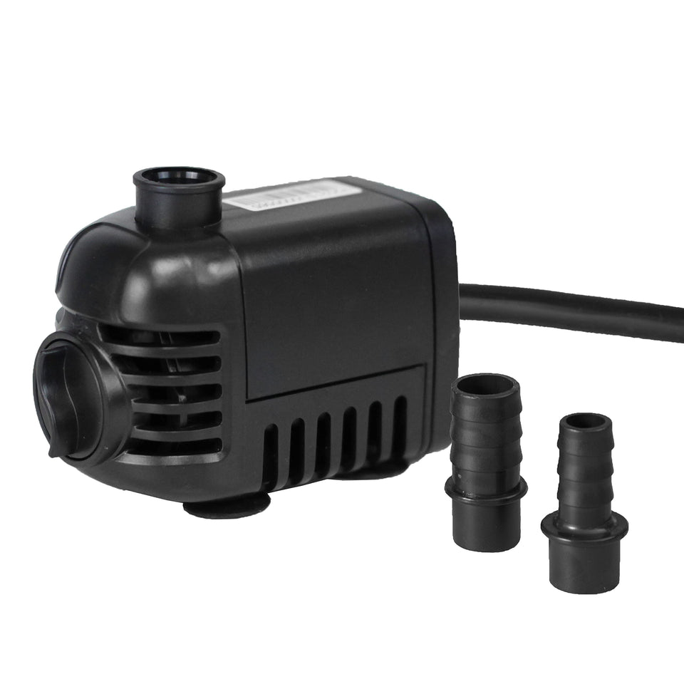 TotalPond 140 GPH pump front view shows compact design ideal for small fountains.