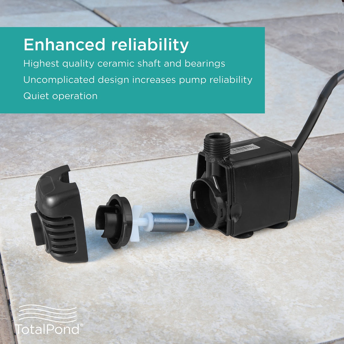 TotalPond 300 GPH fits 1-inch tubing for versatile fountain setups