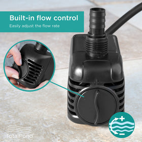 TotalPond 300 GPH operates quietly in garden settings