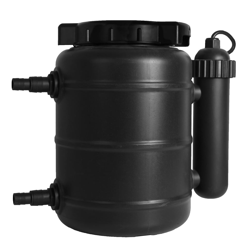 TotalPond complete pond filter front view promotes clear water for outdoor ponds up to 1200 gallons.