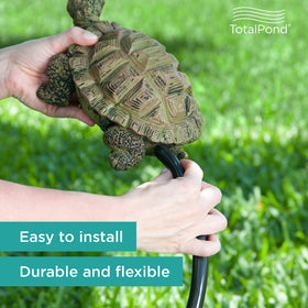 TotalPond flexible vinyl tubing resists kinking for steady water flow.