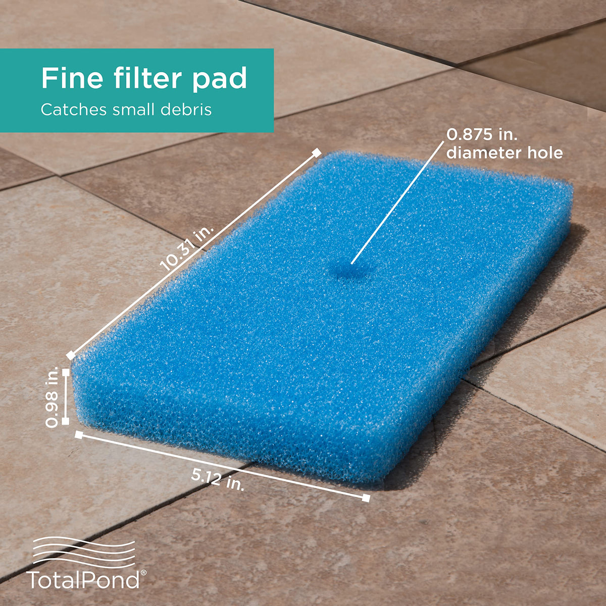 TotalPond universal pump filter box setup with pads for efficient filtration