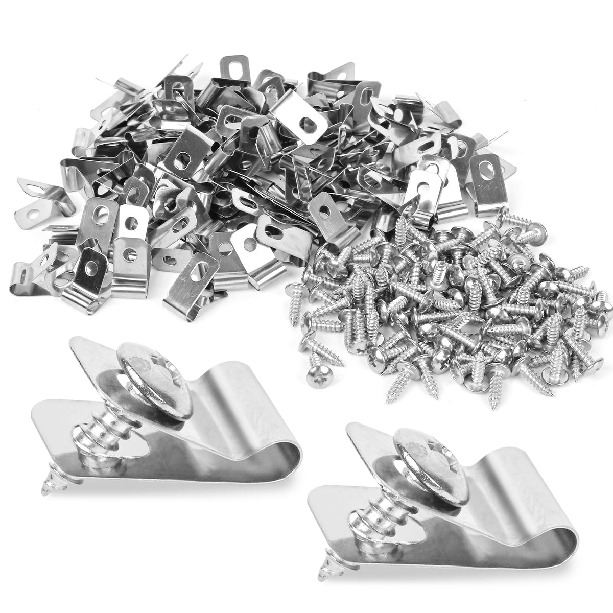 Tottist fence clamps set in stainless steel for sturdy fence mounting on posts