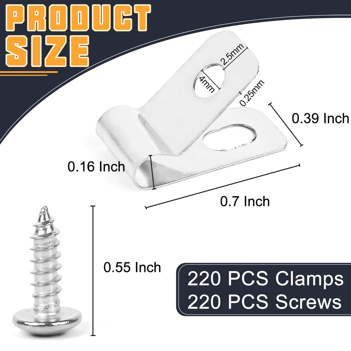 Tottist screws pack included for secure and quick installation on welded wire