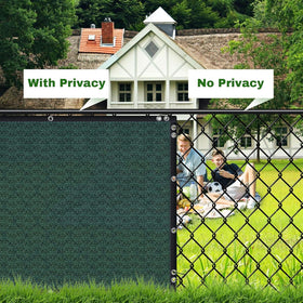 TOTU privacy screen on a backyard fence enhances seclusion and air flow