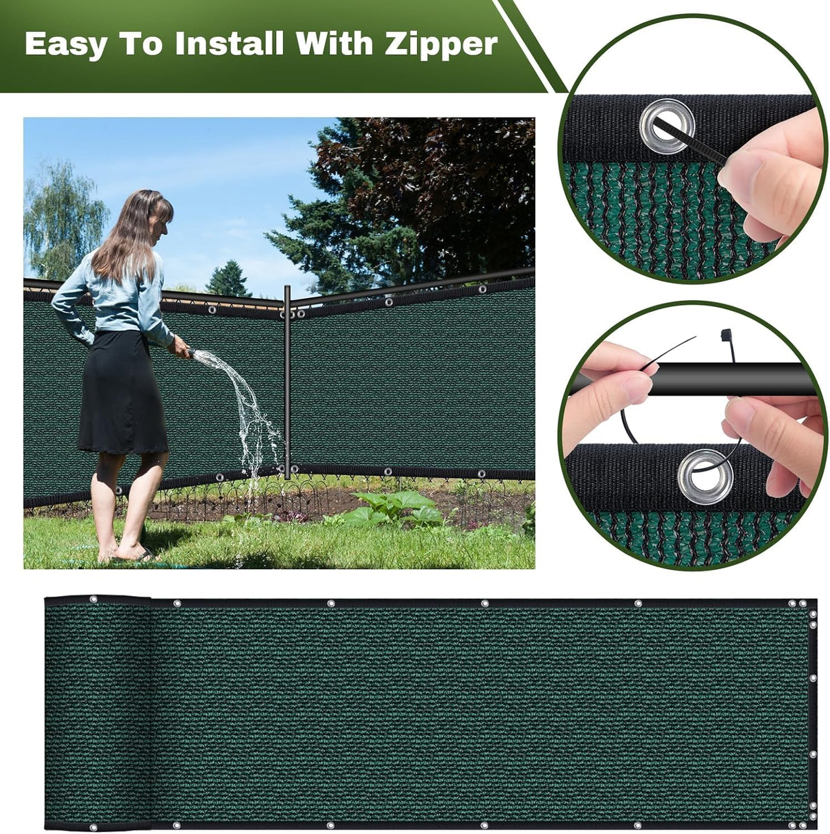 TOTU includes zippers for easy installation without extra tools