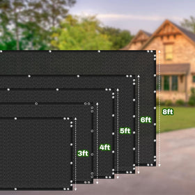 TOTU fence screen with four corner grommets ensures wind-stable installation.