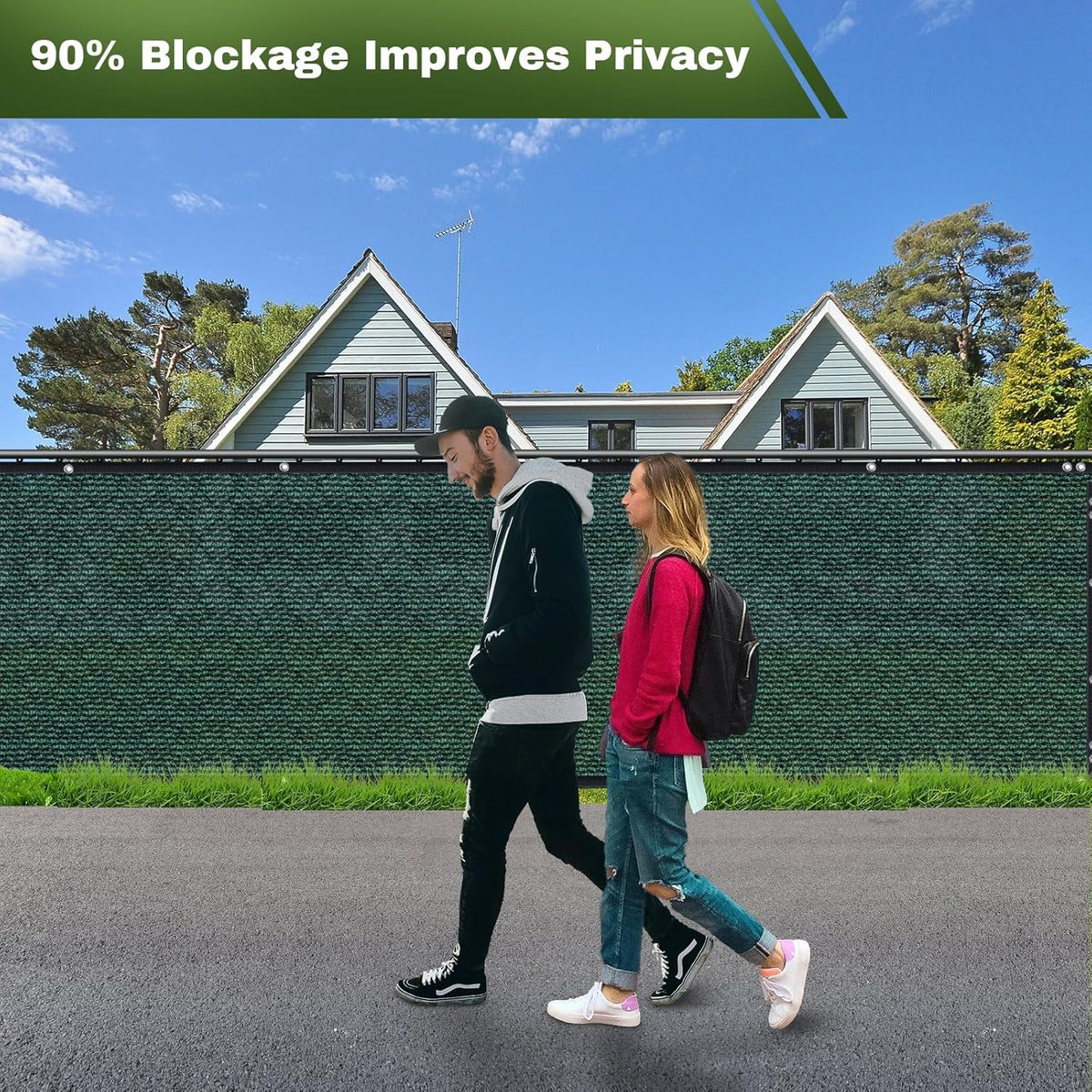 TOTU heavy-duty HDPE fabric delivers UV resistance and long-lasting outdoor privacy