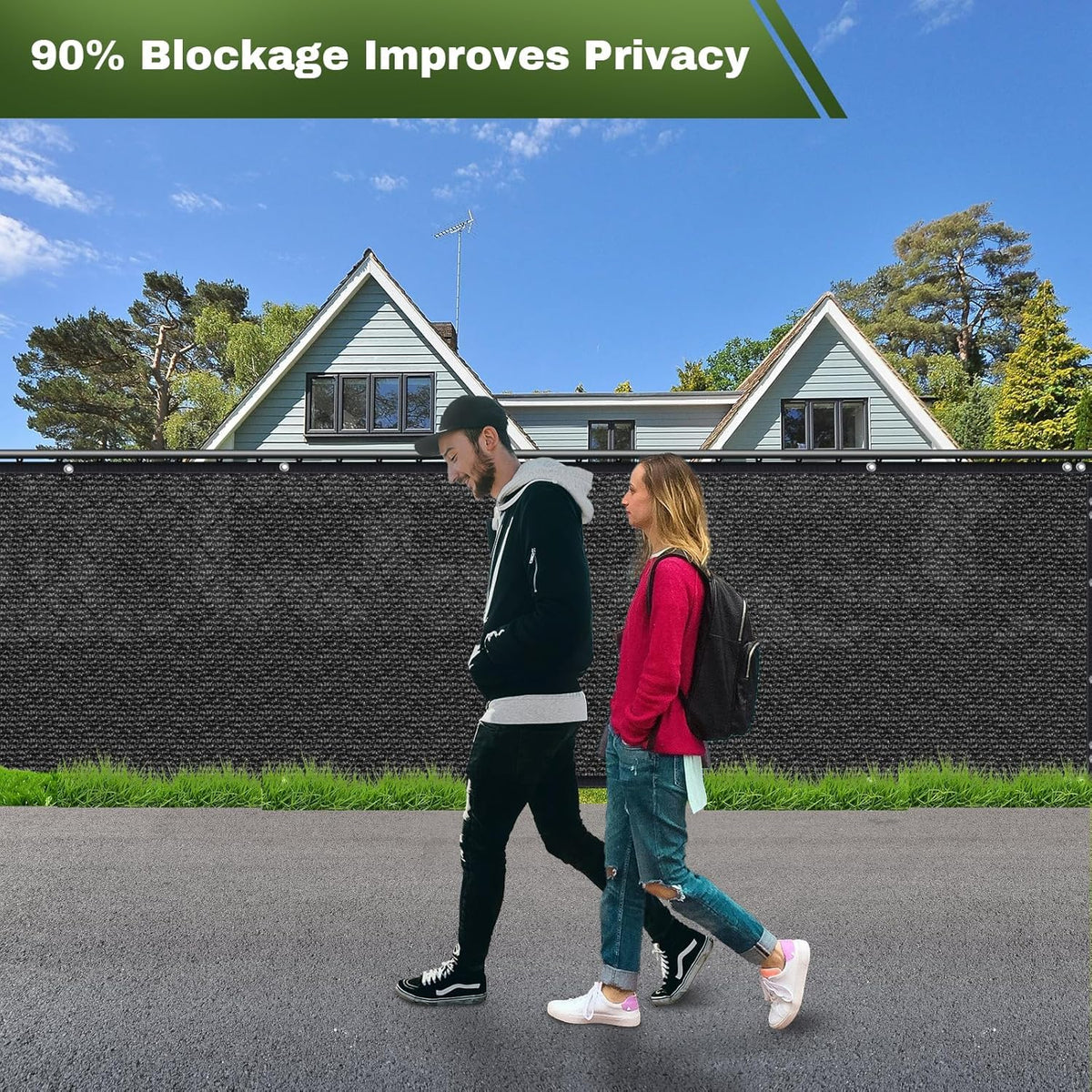 TOTU shade net fabric 170gsm resists fading for long-lasting outdoor privacy.
