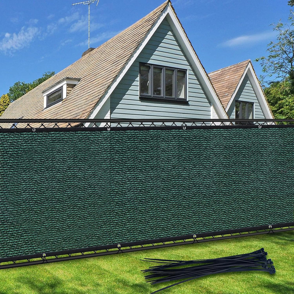 TOTU privacy screen fence 4ft by 50ft providing private yard coverage