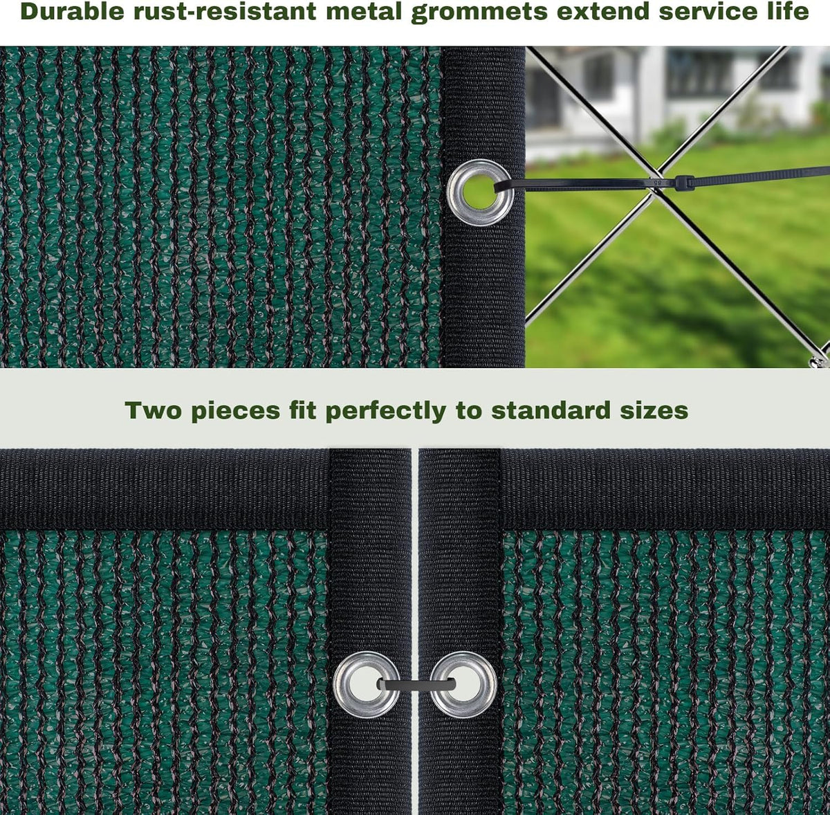 TOTU privacy net comes in multiple sizes to fit balconies and yards