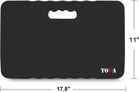TOUA knee pad closeup shows dense foam cushioning for comfort