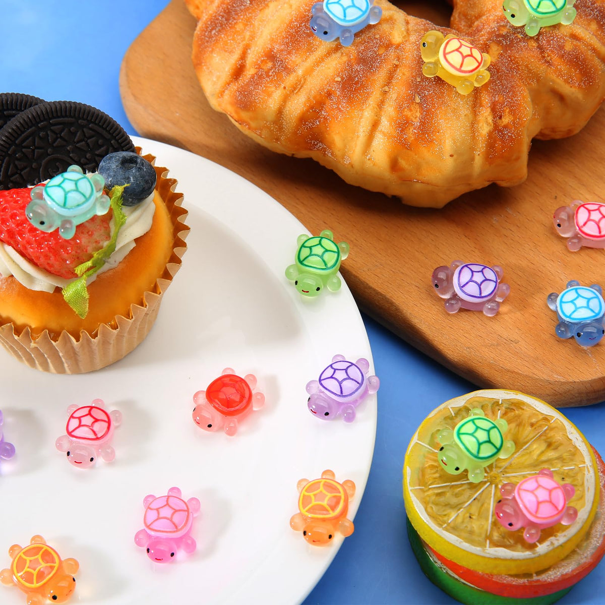 TOUCH TOP 100-piece glow turtles set for crafts and decor