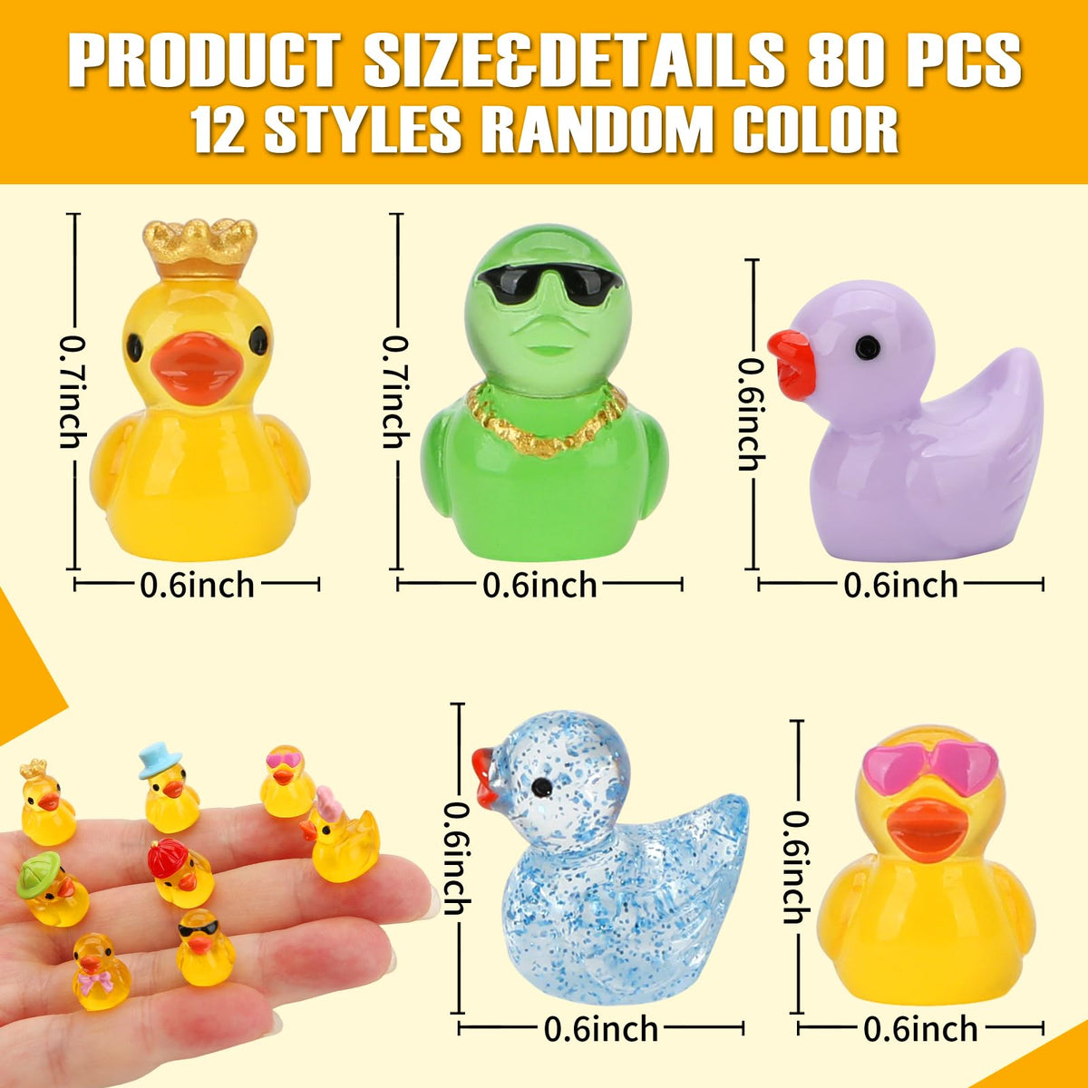 Touch Top glitter ducks sparkle in mini landscapes and crafts.