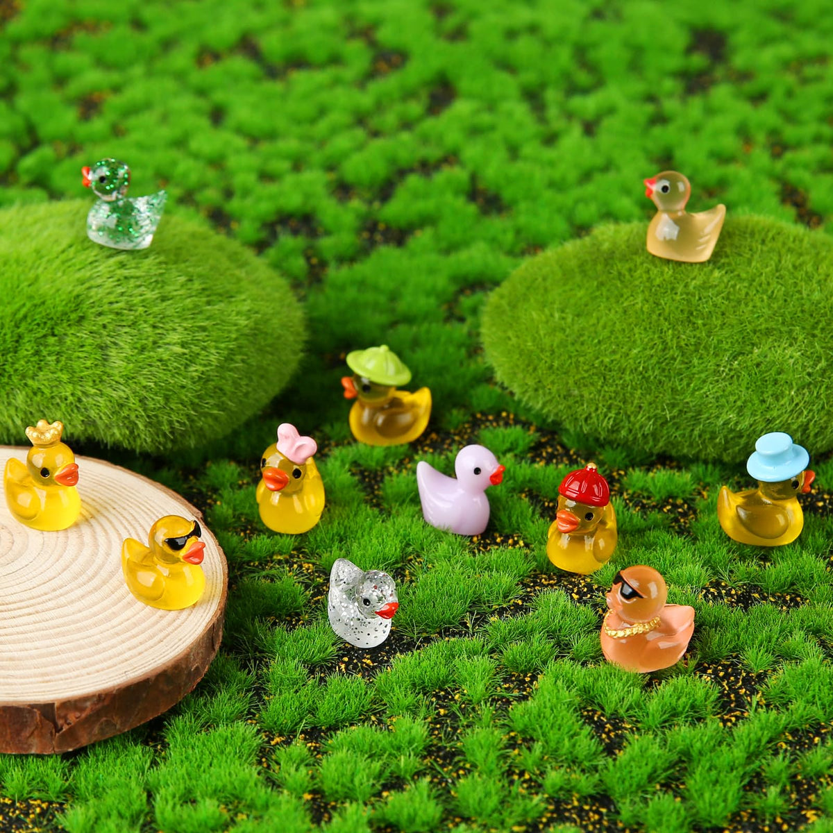 Touch Top mini ducks glow-in-the-dark add magical nighttime accents.