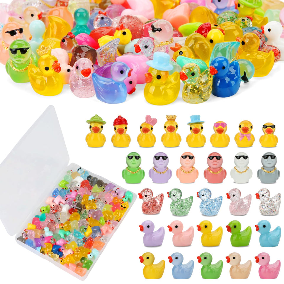 Touch Top mini ducks multicolor pack enhances fairy garden decor.