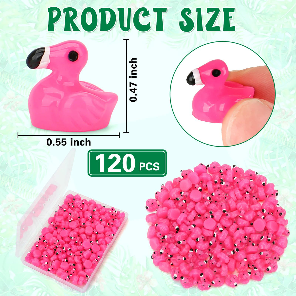 Touch Top resin flamingos durable and waterproof for indoor/outdoor use.