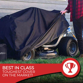 All-season Tough Cover protection for riding mowers and garden tractors with dust defense.