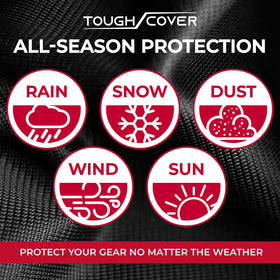 Tough Cover carrying bag included for easy transport and compact storage.