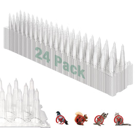 Touri bird spikes 24-pack installed on a ledge deters birds
