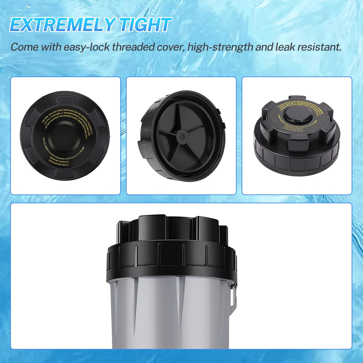 TOVEN-RV CL200 automatic chlorination maintains even treatment of pool water.