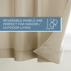 Outdoor patio setup using Cabana curtains for cohesive styling