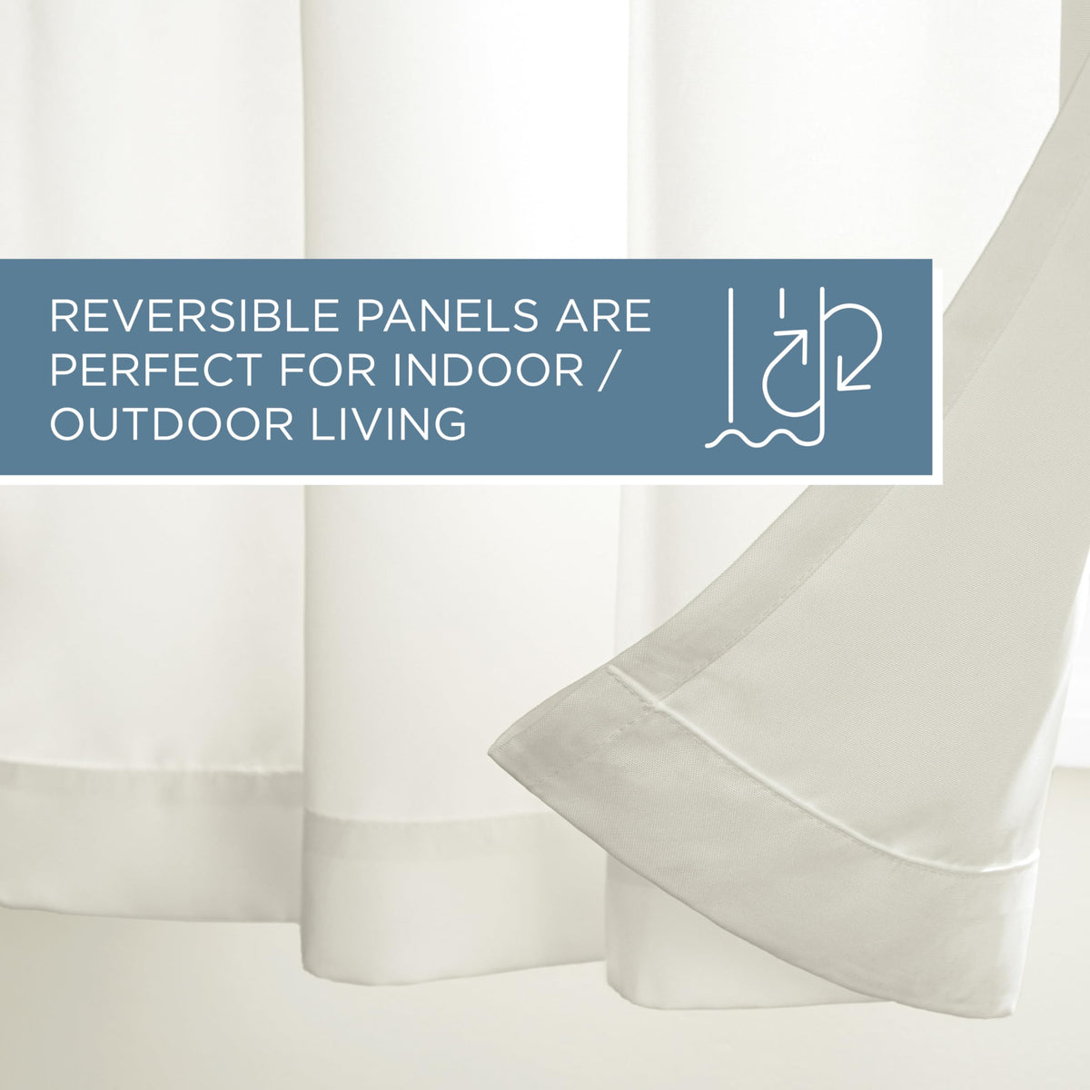Town & Country Basics Cabana solid curtains indoors demonstrate light filtering privacy.