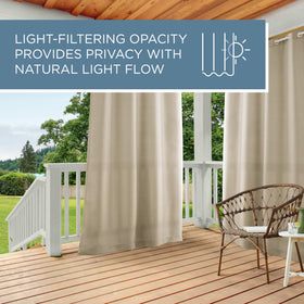 Easy-care polyester fabric from Cabana curtains ready for spot-clean cleaning