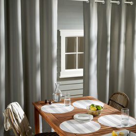 Town & Country Basics Cabana grommet-top panels ready for outdoor mounting