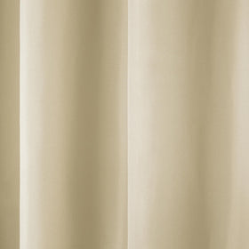 Town & Country Basics Cabana Solid Curtain 54x96 fits standard rods up to 1.25 inches.