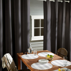 Town and Country Cabana water-repellent fabric near outdoor setup
