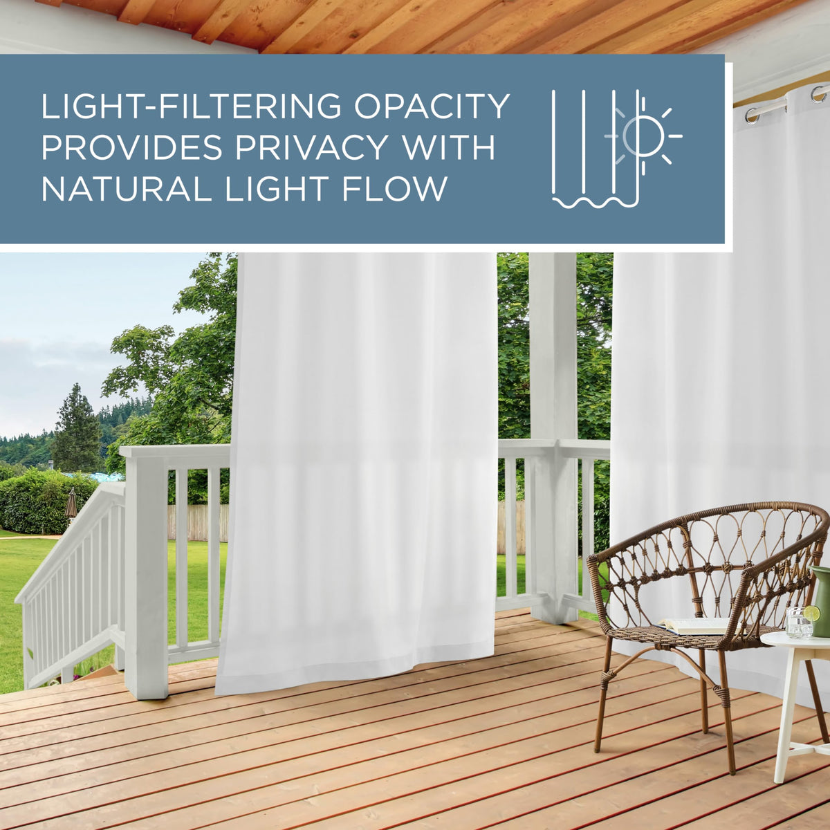 Town and Country Basics Cabana water-repellent panel suitable for outdoor dining spaces.