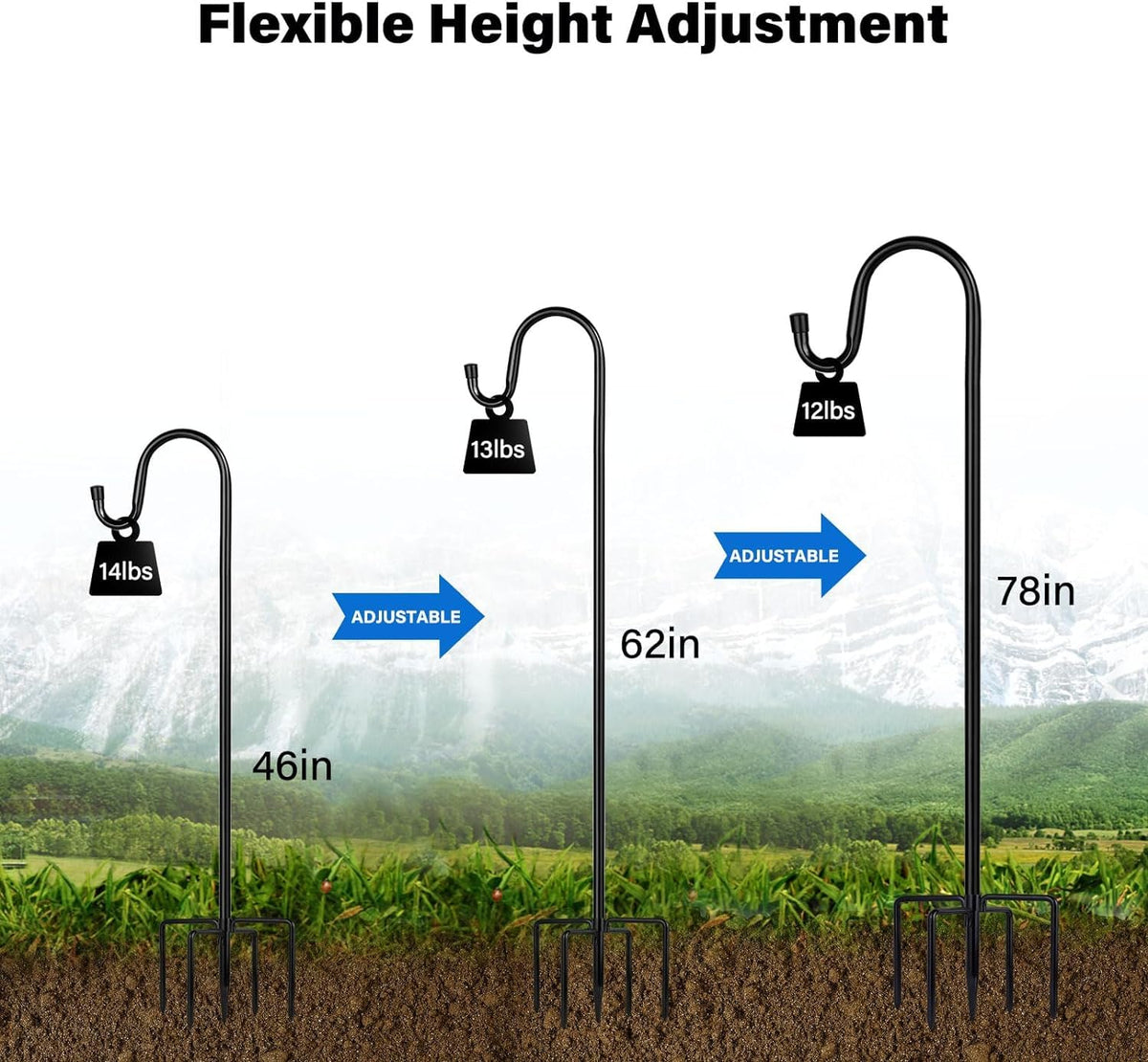 ToyHotels bird feeder stand versatile hanging pole for lanterns and plants