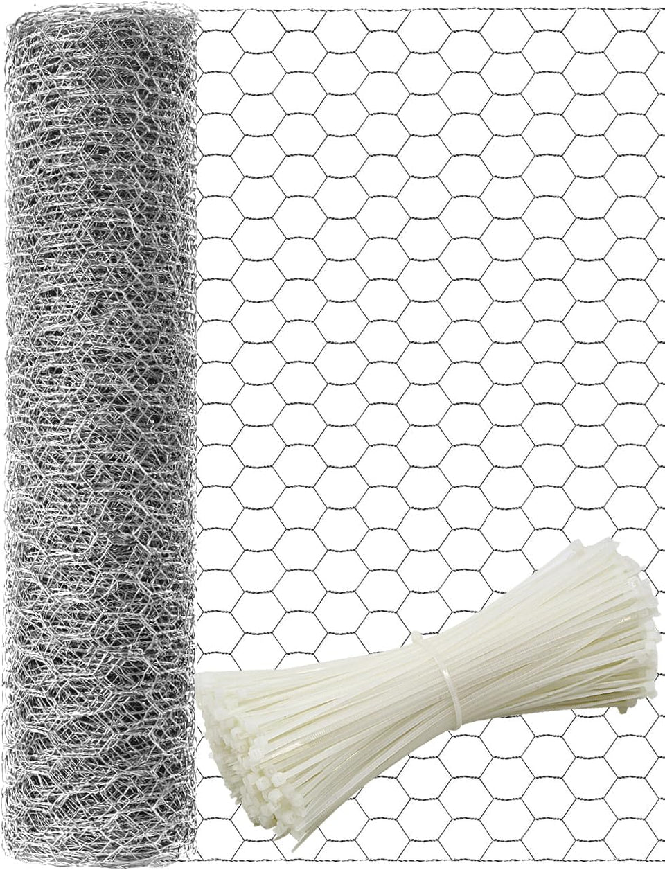 TOYPOPOR chicken wire 16in-66ft roll shields gardens from dogs and rabbits.
