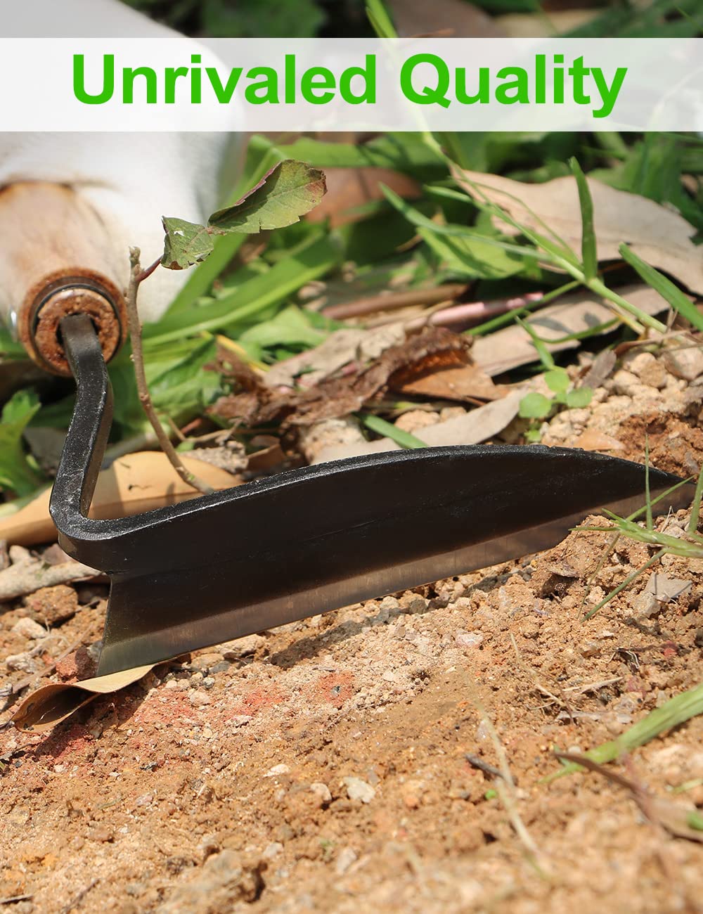 TOYPOPOR compact size weeding sickle hoe for easy handling.