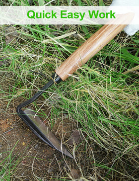 TOYPOPOR elbow design weeding hoe highlights ergonomic grip.
