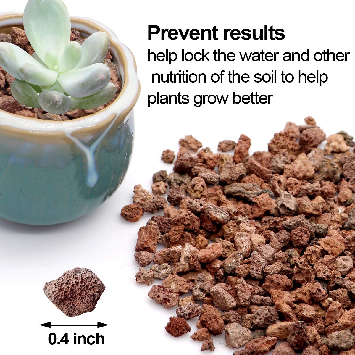 TOYPOPOR Red Lava Rocks in terrarium setup illustrating drainage and decor.