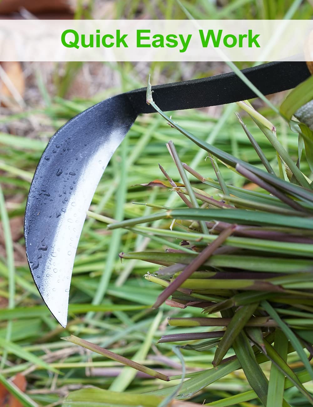 TOYPOPOR carbon steel blade provides lasting sharpness for garden tasks.