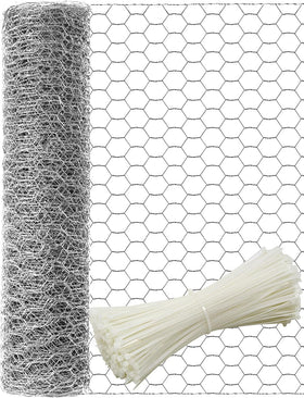 TOYPOPOR chicken wire 16in by 82ft hexagonal galvanized mesh for durable garden fencing