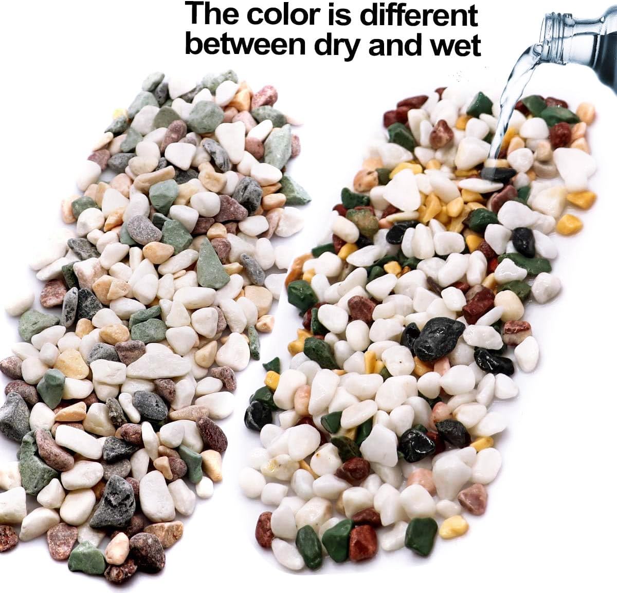 TOYPOPOR garden decorative pebbles add natural texture to plant pots.