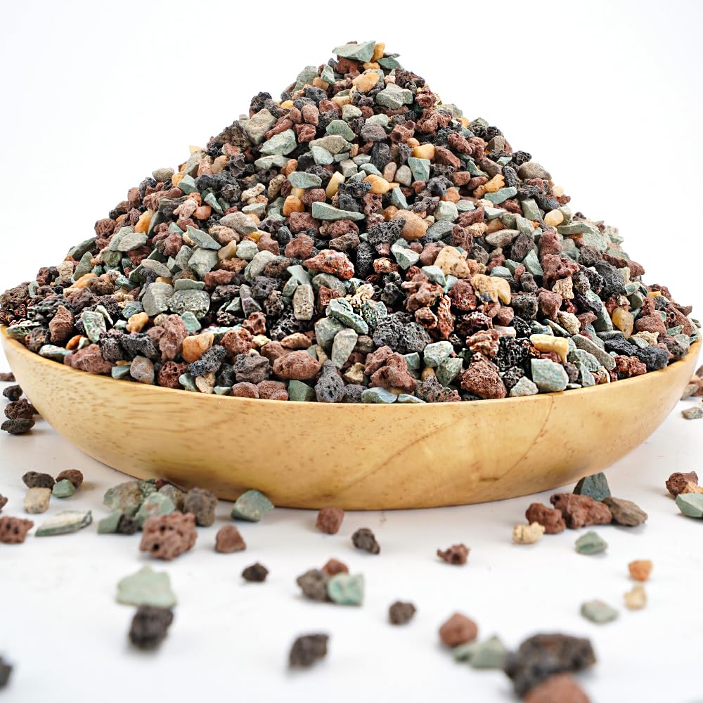 TOYPOPOR Mix lava rock pebbles enhance drainage for thriving succulents.