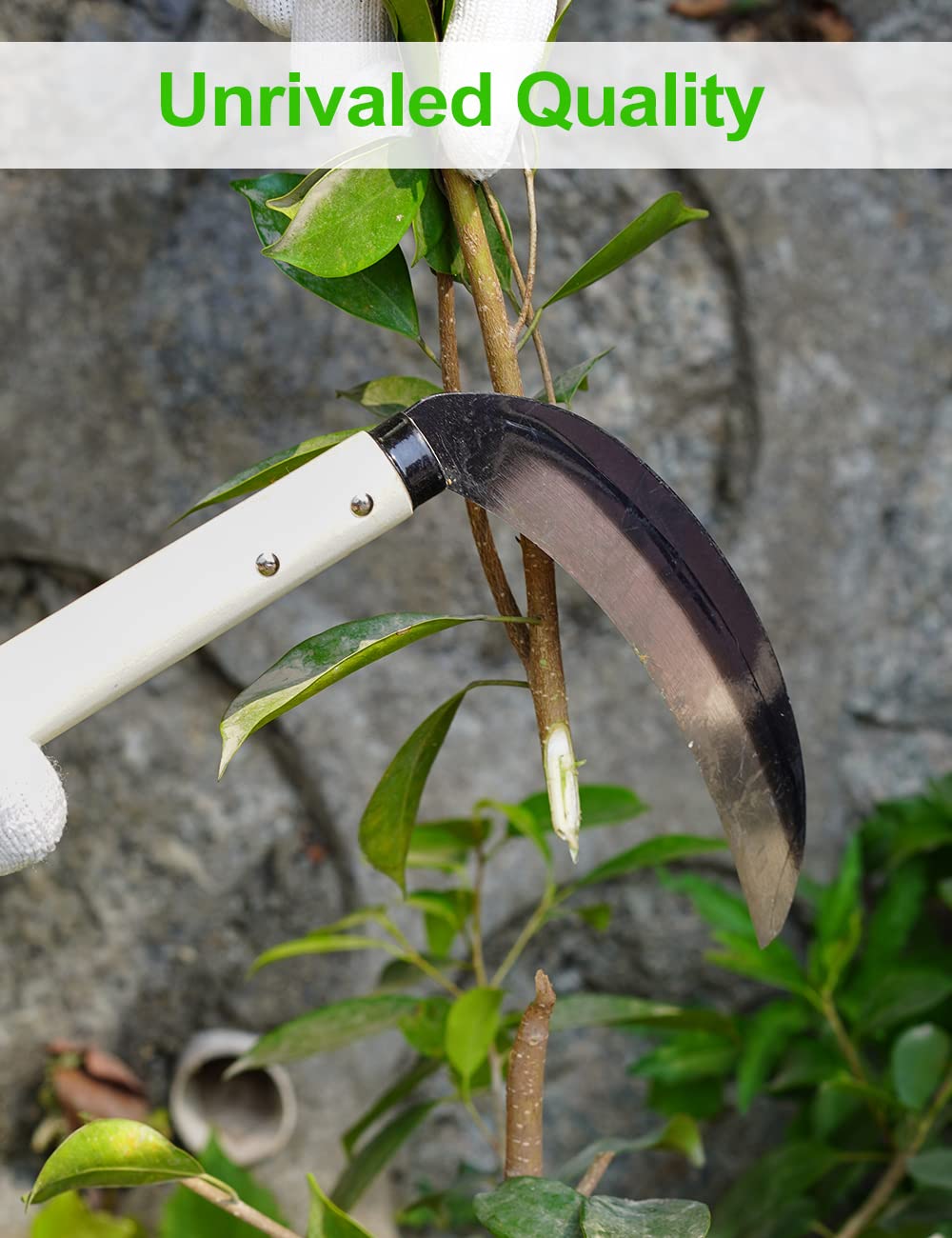 TOYPOPOR sickle in hand demonstrating ergonomic design for efficient weeding.