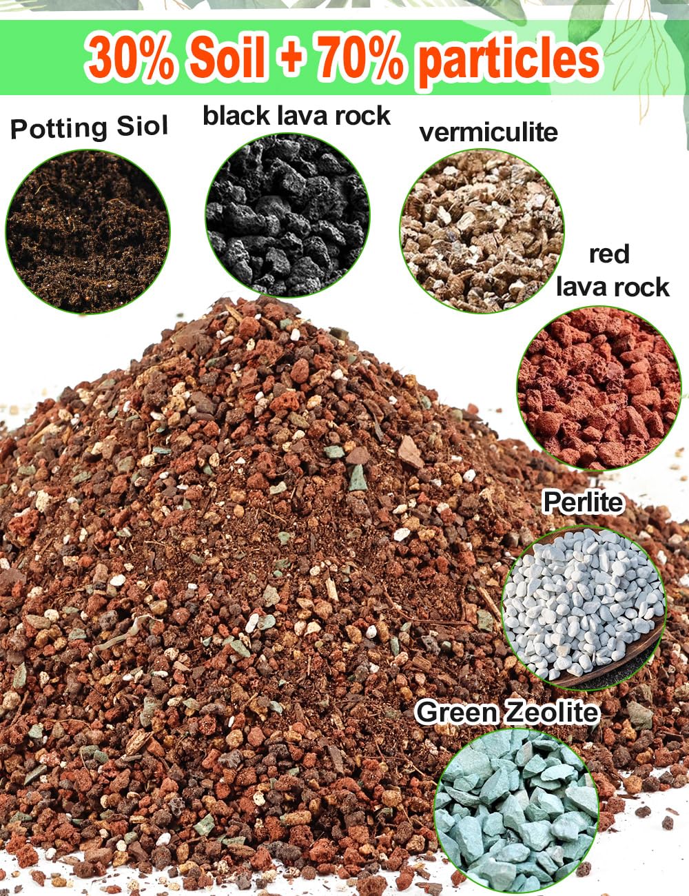 TOYPOPOR succulent soil bag opened showing 70/30 mix for drainage