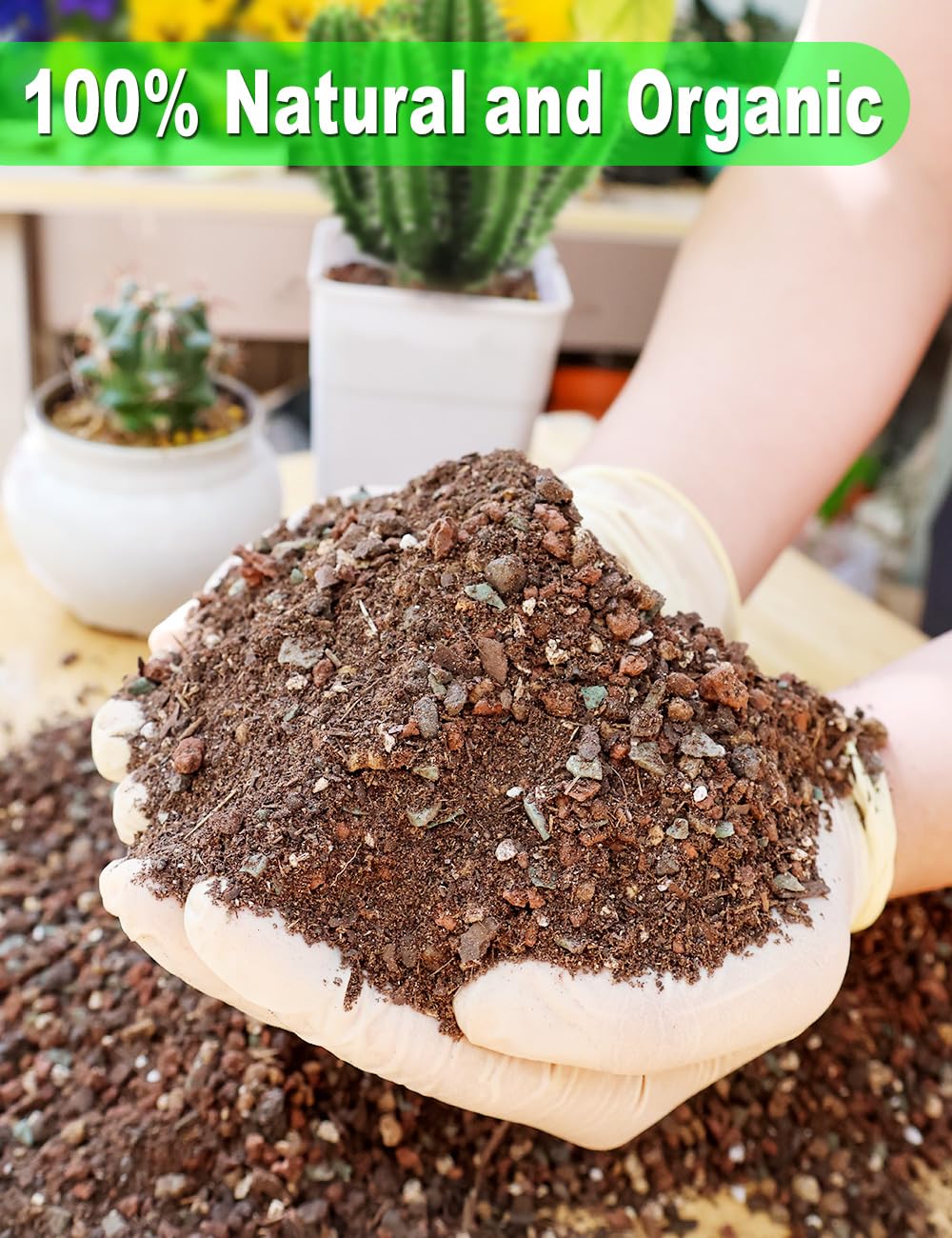 TOYPOPOR succulent soil texture close-up highlighting granules and bark for aeration