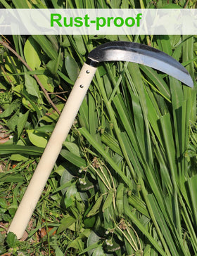TOYPOPOR weeding sickle at work along garden edges for clean cuts.