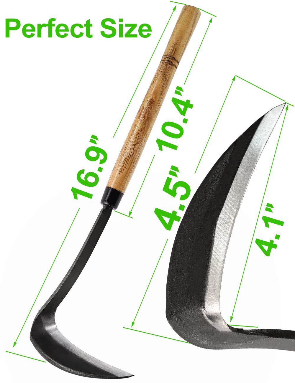 TOYPOPOR wooden-handle view highlights comfortable grip during gardening tasks.